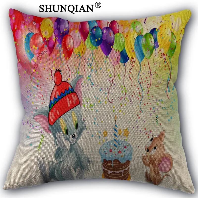 Pillowcase Наволочка Том и Джерри на заказ, наволочки из хлопка на заказ, Декоративная Подушка для домашнего интерьера - Цвет: Pillowcase