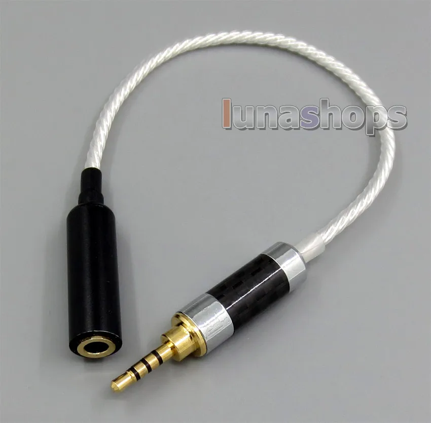 

LN005135 TRRS 2.5mm Balanced To 3pin 3.5mm Female Audio Silver Cable For IRIVER AK240 AK320 AK240ss ak380