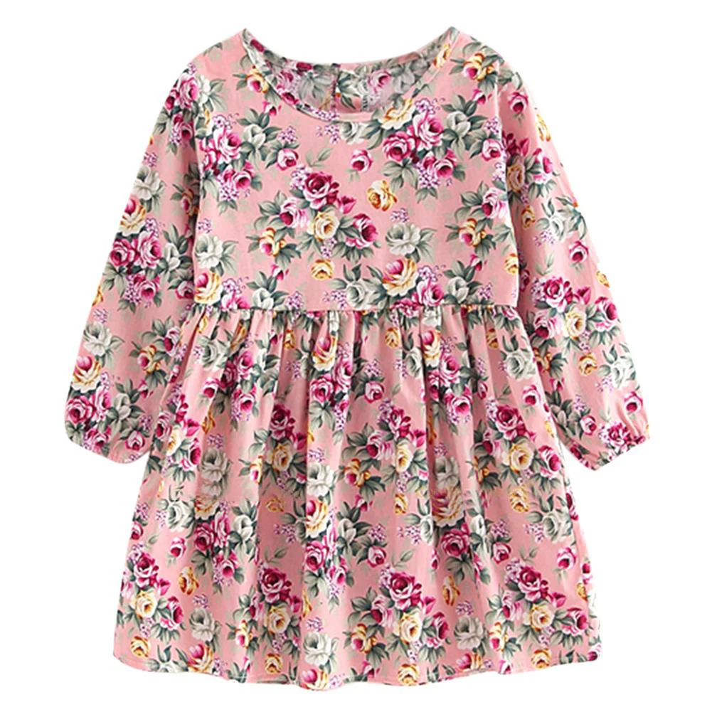 Cute Toddler Baby Girls Long Sleeve Princess Party Pageant Dress Kids Clothes | Детская одежда и обувь
