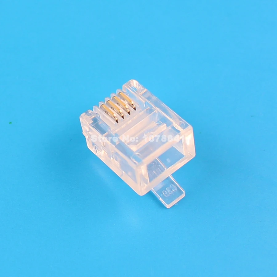 500 шт. модульный разъем RJ11 6P4C для телефона CAT3|connector|cat3 |