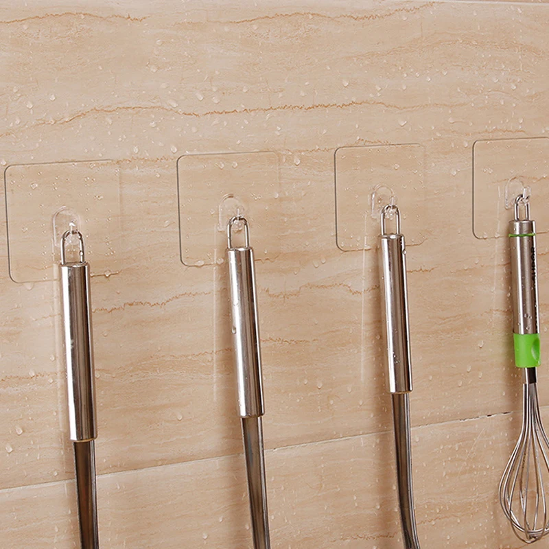 4 шт. крючок для хранения прочная прозрачная присоска настенные крючки вешалка