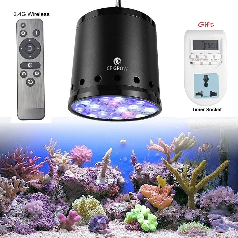 CF LED освещение для аквариума с регулируемой яркостью 100 Вт 150 морская вода 2 4 г SPS