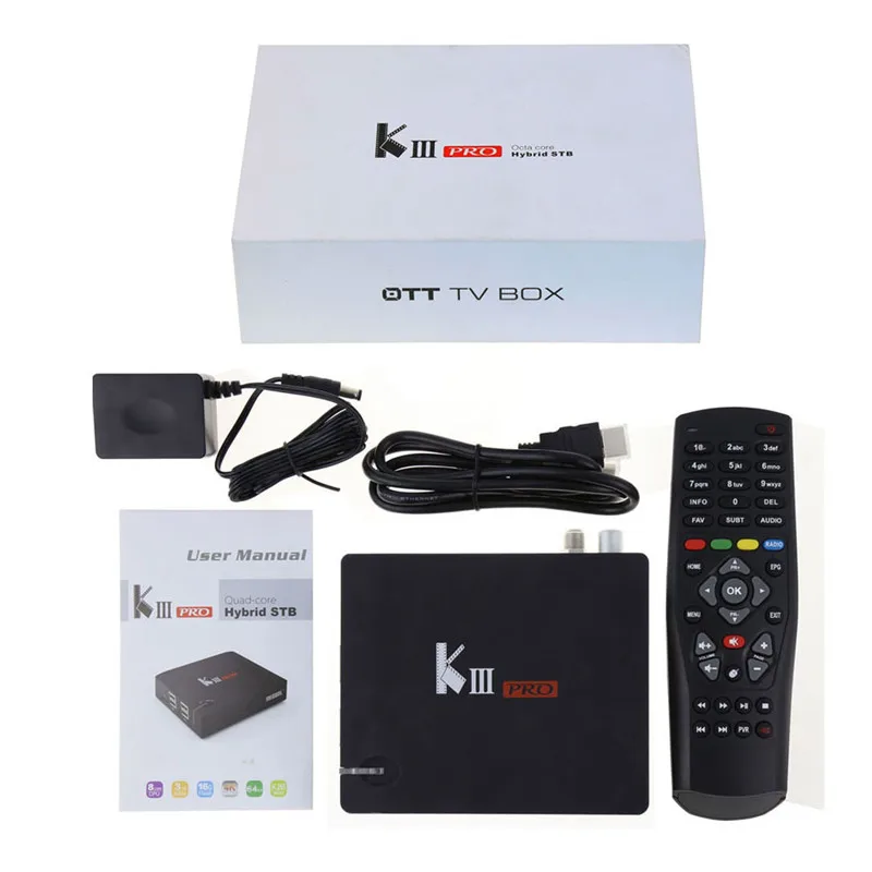 MECOOL KIII PRO DVB-S2 DVB-T2 DVB-C декодер Кода Android 7,1 ТВ коробка 3 Гб оперативной памяти, 16 Гб встроенной памяти, K3 Pro Amlogic S912 Octa Core 64bit 4K комбинированный набор компьютерной приставки к телевизору