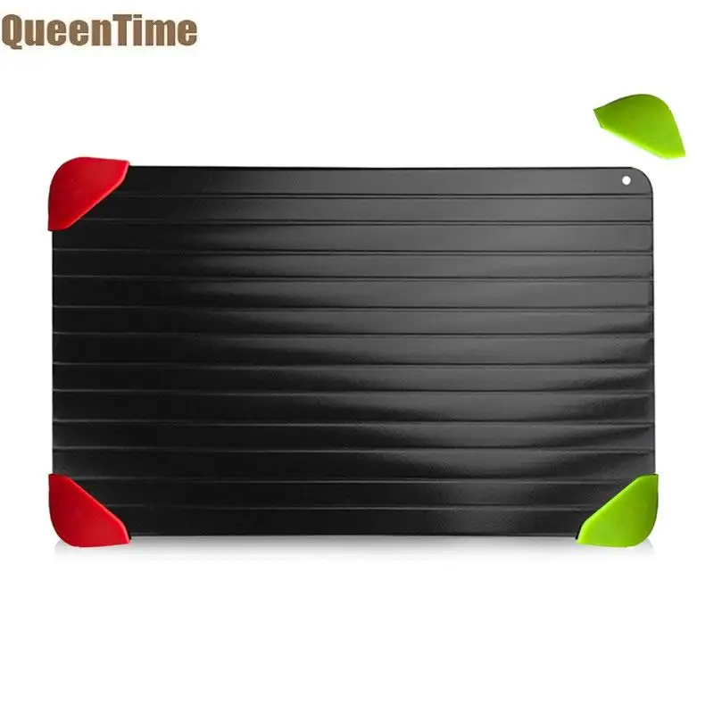 QueenTime Быстрый разморозочный поднос для мяса тарелка для разморозки алюминиевые пищевые поддоны для кухни посуда Быстрый разморозитель для замороженного мяса