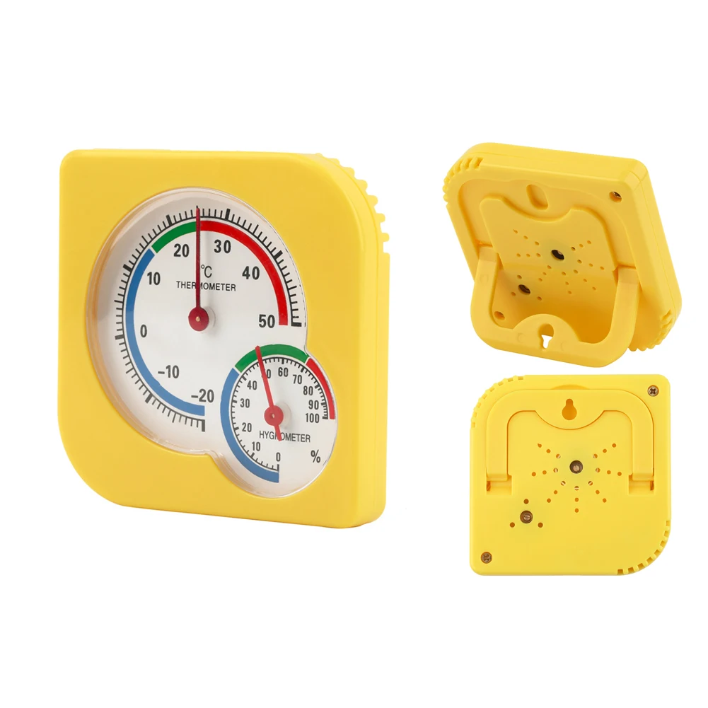 Universal Indoor Outdoor Wet Hygrometer Humidity Thermometer Temp Temperature Meter Yellow Mechanical measuring tool | Инструменты