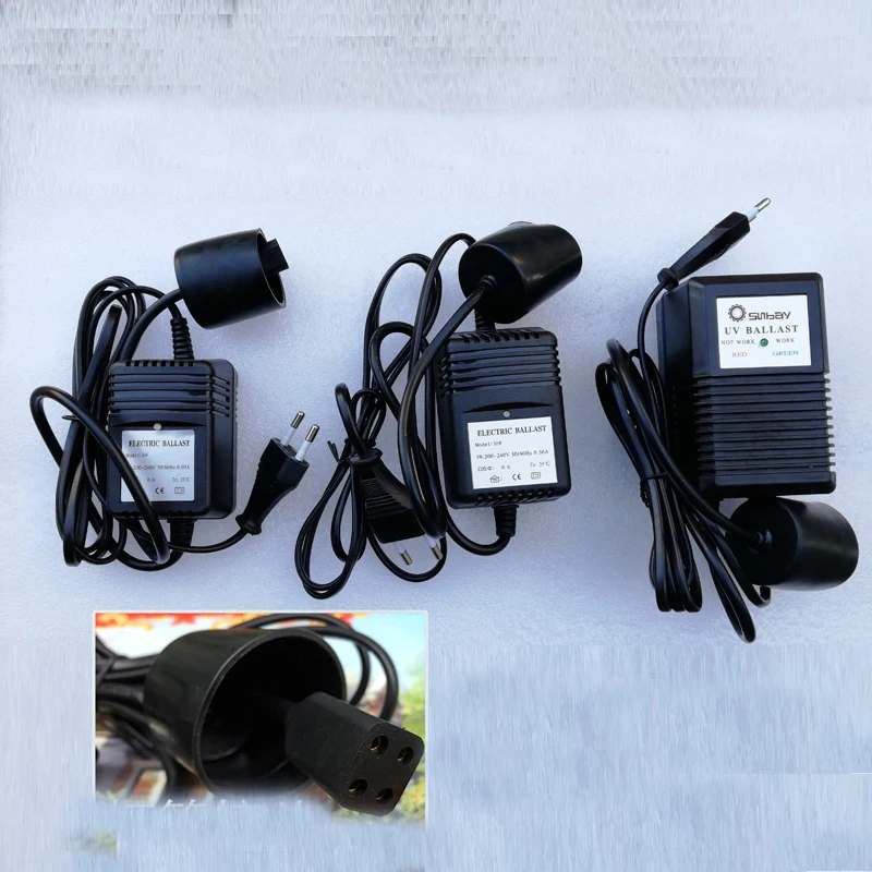 220V 6ВТ 12Вт W 25W 55 Вт 75 Вт Очистка воды ультрафиолетовый светильник бактерицидная и стерилизации УФ лампа Мощность со штепселем балласт