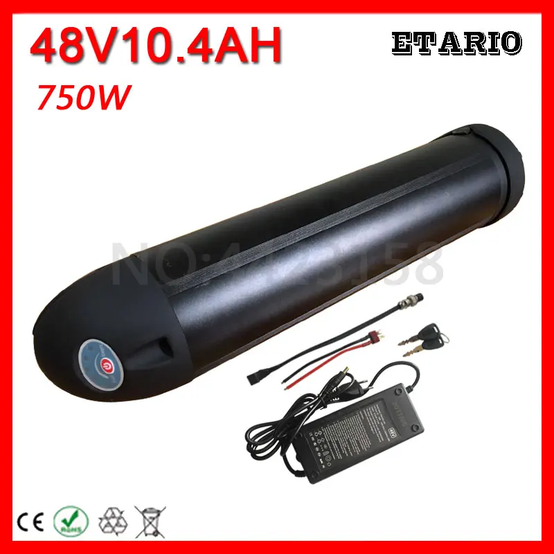 ЕС нам не налог 13S4P 500W 750W 48 V 10AH бутылка Батарея Перезаряжаемые Вольт для