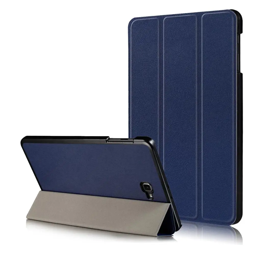 T580 KST DarkBlue Для samsung Galaxy Tab A6 10,1 SM-T580 T585 чехол из искусственной кожи чехол-подставка умный чехол для samsung Galaxy Tab A 10,1 чехол - Цвет: T580 KST DarkBlue