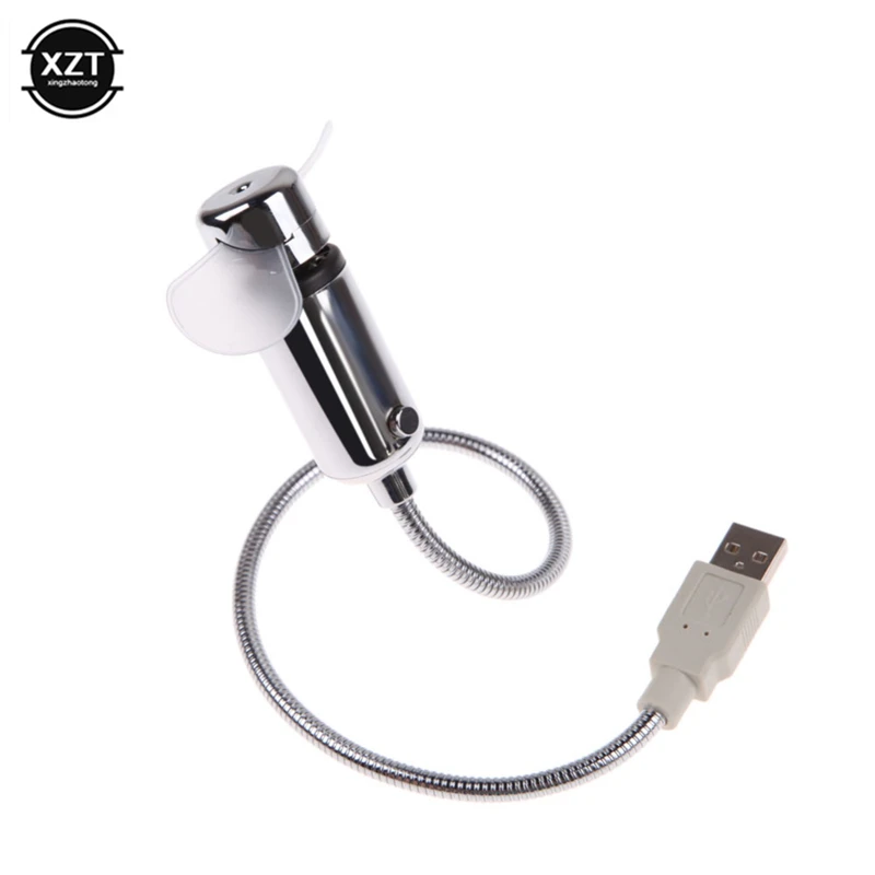 Мини USB вентилятор светодиодный индикатор времени дисплей часы гибкий гусиная