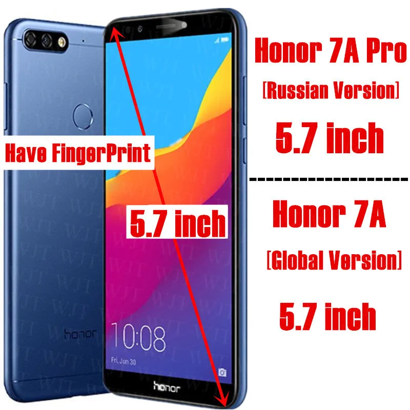 Y6 2018 Стеклянный чехол Tempered Glass для Huawei Prime Pro Honor 7A AUM-L41 5.7 дюймов Защитный экран.