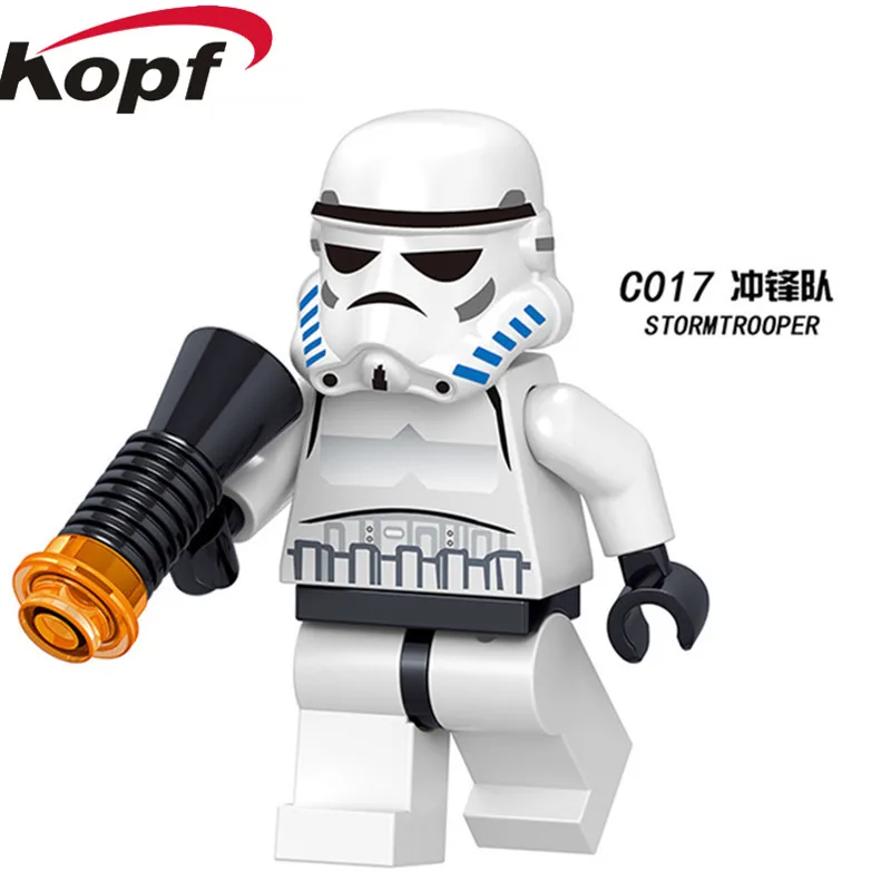 C017 Without Box C023-030 Рей Люк Скайуокер Ahsoka Tano комплект Fisto Captaion Jag строительные блоки кирпичи фигурки коллекция подарок детские игрушки - Цвет: C017 Without Box