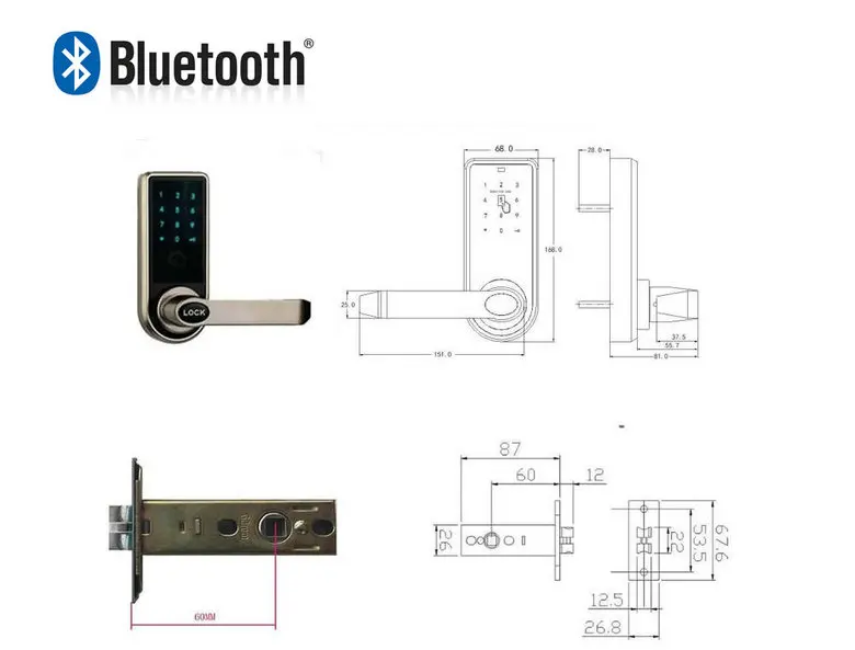 Умный дверной замок Bluetooth мобильный телефон приложение замки охранных