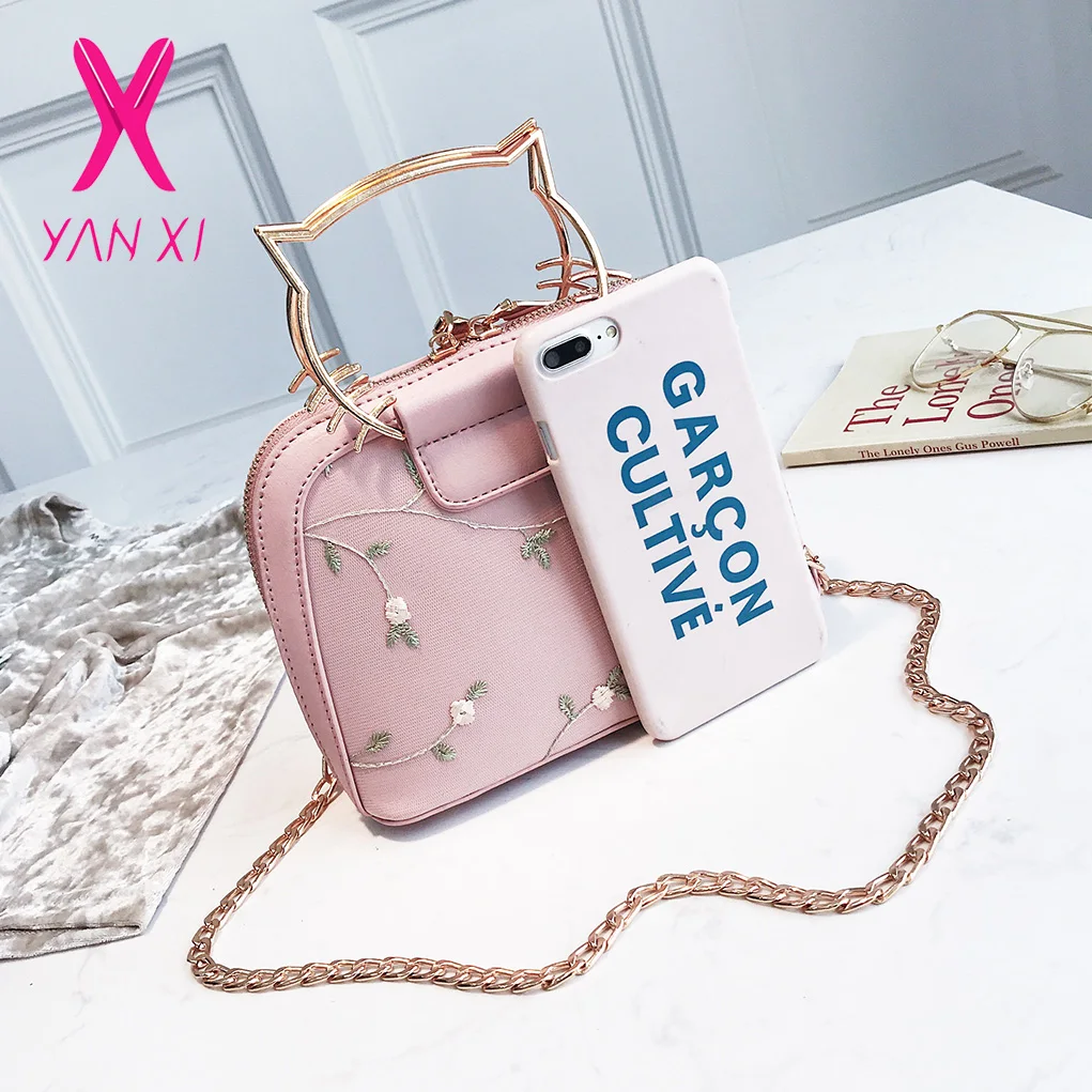 YANXI женские мини сумки для женщин кошка оболочка переноса сумка кружева