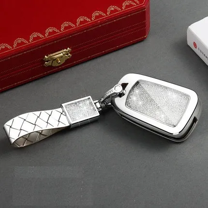 silver D Автомобильный чехол для ключей, Алмазный чехол для buick для OPEL Vauxhall Astra Corsa ADAM Antara Meriva Zafira Insignia, комплект для стайлинга автомобиля - Название цвета: silver D