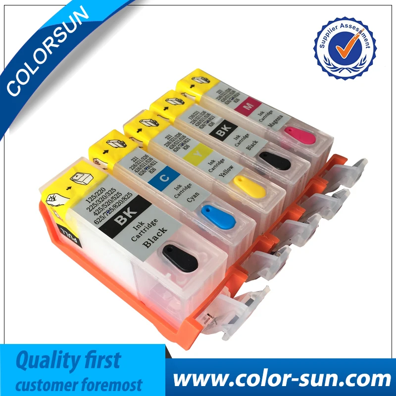 5 шт. для Canon PGI 225 CLI 226 многоразовые чернильные картриджи MG5120 MG5220 MG8120 MG6120 IP4810 IP4820 с