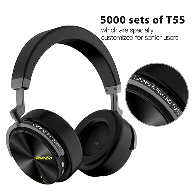 Bluedio T5S активные беспроводные bluetooth наушники с шумоподавлением портативная