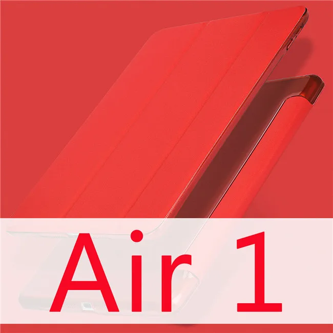 Red air 1 Для iPad чехол 9,7 Air 2 Funda ультра тонкий из искусственной кожи PC жесткий чехол-подставка для iPad 6-го Поколения iPad Air 2 Air 1 чехол - Цвет: Red air 1