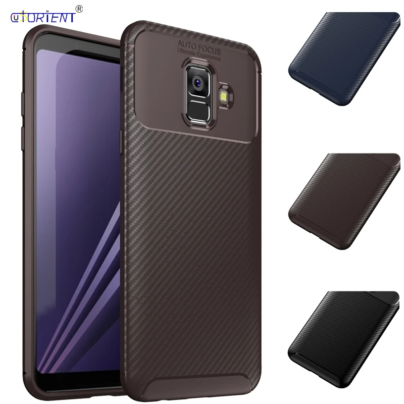 Тонкие чехлы из углеродного волокна для Samsung Galaxy A6 2018 A600 SM A600F A600S A600FN A600G A600G/DS