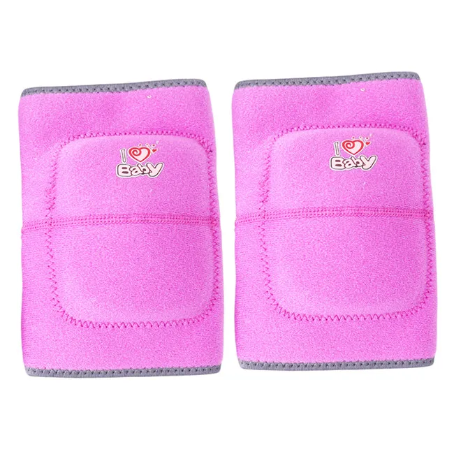 Rose red gray 1 пара, защита коленей, Детские уплотненные губки, анти-Краш, наколенники для танцев, катания на роликах, велоспорта, Детские наколенники - Цвет: Rose red gray