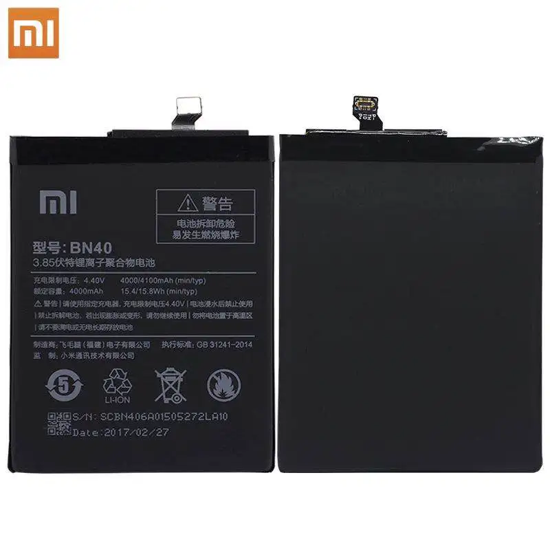 Xiao mi BN40 телефон Батарея для Xiaomi Redmi 4 Pro Prime 3G RAM 32G ROM Edition Redrice + инструменты 4000 мАч
