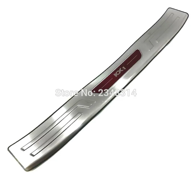 Red With Silver Для Kia Stonic KX1 накладка из нержавеющей стали Накладка на задний бампер накладки на пороги рамка Крышка Аксессуары для стайлинга автомобилей - Цвет: Red With Silver