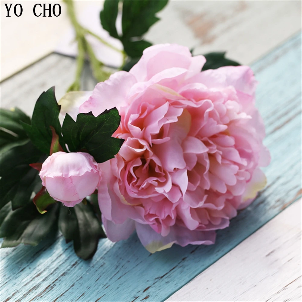 YO CHO осенний пион украшение цветок Шелковый Искусственный Пион