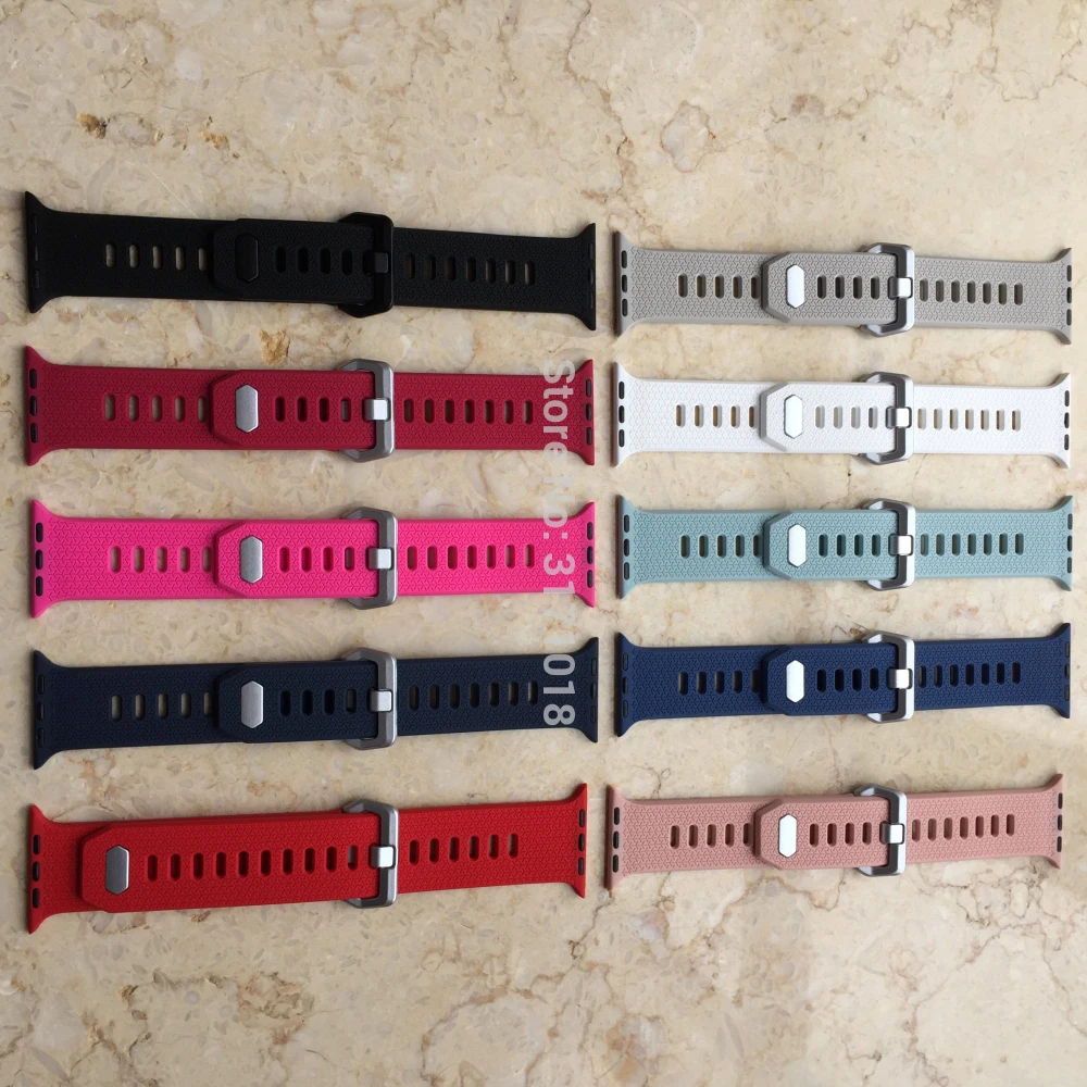 Ремешок силиконовый для Apple Watch Series 5 4 3 2 1 42 мм мягкий спортивный сменный Браслет