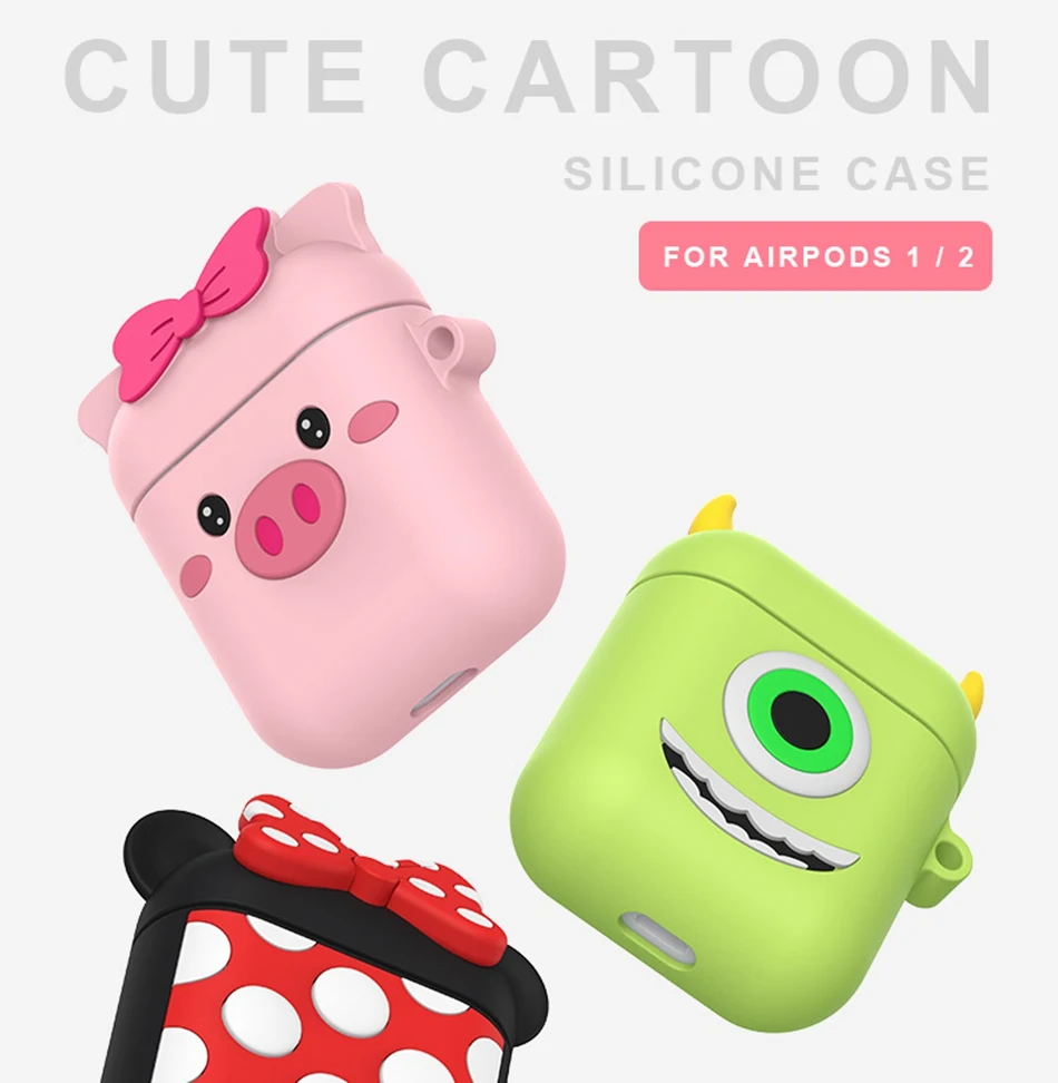 3D силиконовый чехол для наушников для Airpods 2 Чехол милый цвет «Boys Tears» чехол для Apple Air pods чехол для наушников для Earpods RingStrap