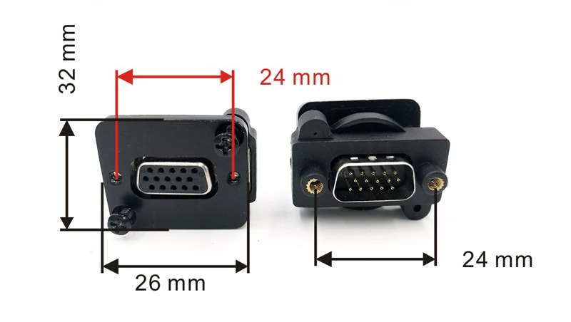 DB15 кабель для передачи данных разъем штепсельный разъем VGA Панель монтаж D Тип разъем 3 ряда 15pin порт Гнездо женский мужской адаптер DP15