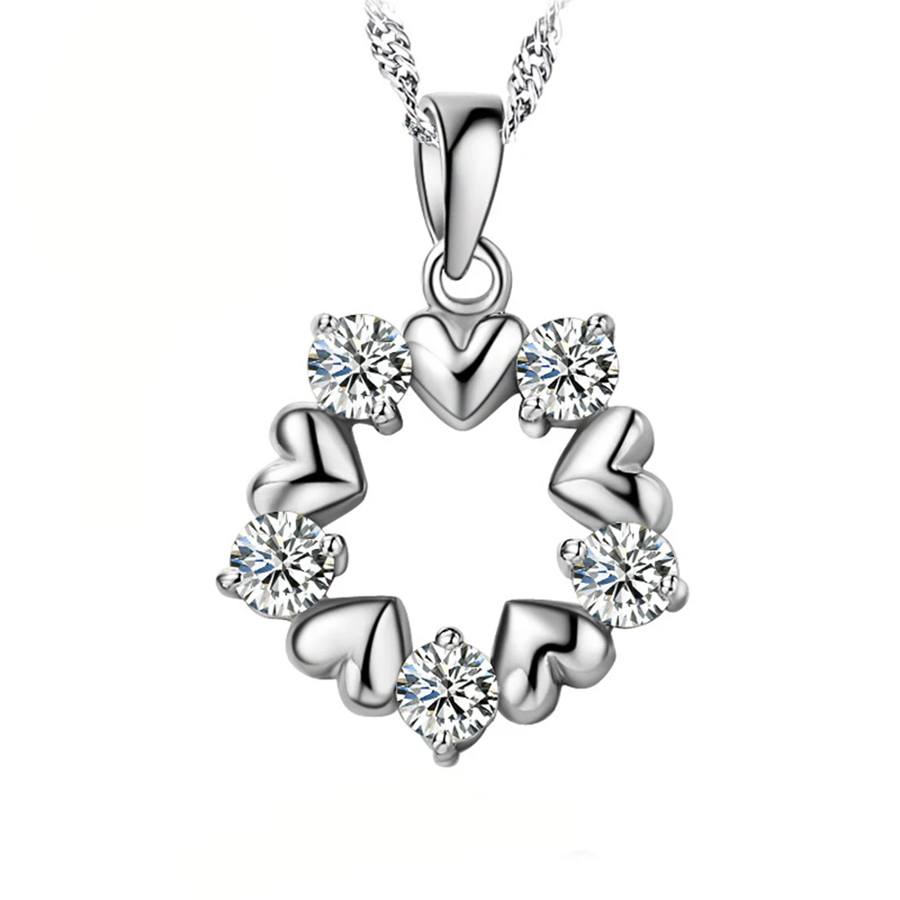 Мода Простой Элегантный Полые Серебряные Кубического Циркония Цветок В Форме