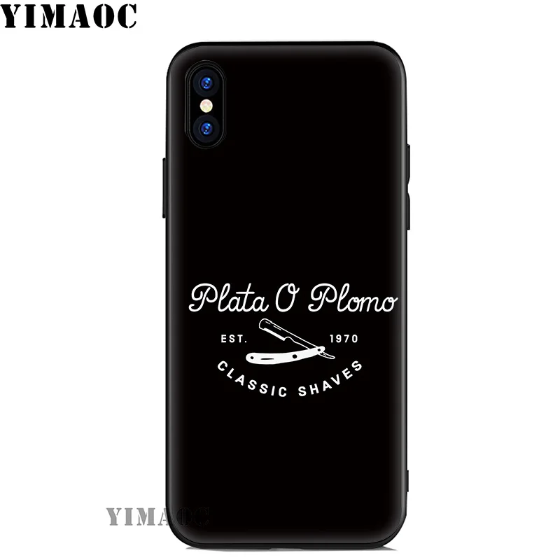 YIMAOC La Plata o Plomo Narcos Soft Silicone Case for iPhone 11 Pro Xr Xs Max X or 10 8 7 6 6S Plus 5 5S SE Cover |