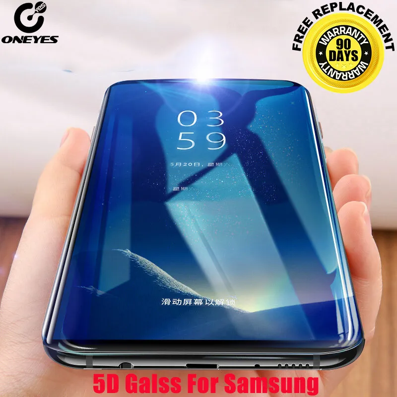 5D изогнутое Покрытие Закаленное стекло для Samsung Galaxy S9 S8 Plus Note 8 9 Защитное экрана s7