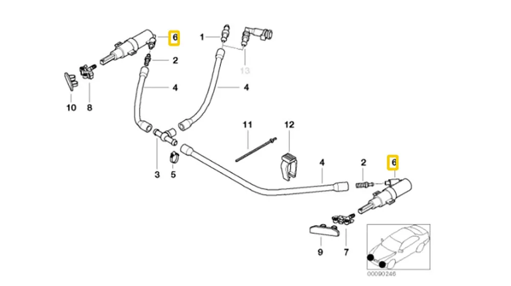 61678362823 проектор фар головного света проекционный двигатель для BMW 3 'E46 1997 E46 120 318