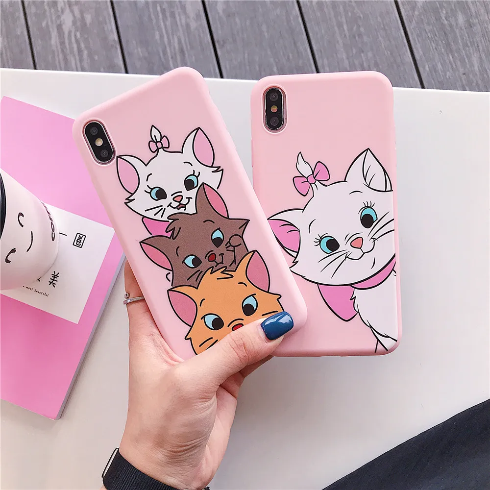 Чехол для телефона из ТПУ с мультипликационным принтом marie cat candy Apple iPhone 7 8 6 s plus 11