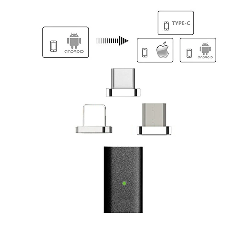 Магнитный micro USB Conver для xiaomi mi8 one plus 6 iOS Android type c Suntaiho адаптер зарядный кабель note 8|Переходники и адаптеры| |