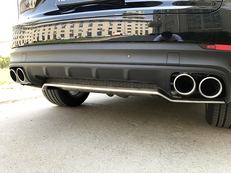 For Porsche Cayenne 2018 2019 2020 Front + Rear Bumper Diffuser Stainless steel Bumpers Guard skid plate car accessories | Автомобили и