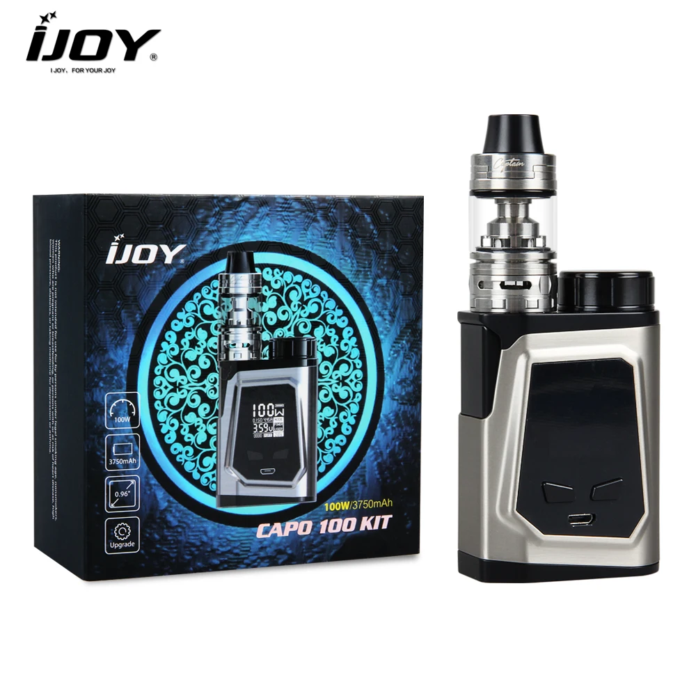 Оригинальный Наборы электронных сигарет IJOY 100 Вт поле mod с 3750 мАч Батарея 2 мл 0.05ohm