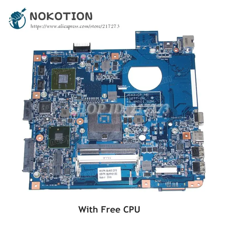 

NOKOTION For Acer aspire 4743 4743G Laptop Motherboard MBRFH01002 JE43-CP MB 48.4NI01.02M MAIN BOARD HM55 DDR3 GT540M 1GB