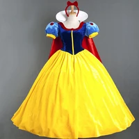 princess snow white cosplay costume headband cloak fancy dress snow white costume women carnival halloween costumes petticoat