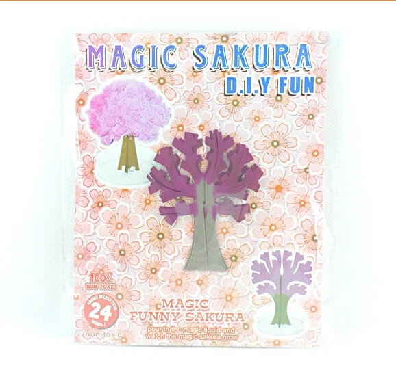 

2019 90mm H ThumbsUp!Magic Japanese Sakura Tree Desktop Cherry Blossom-Brand Hot Made in Japan Pink Mystic Paper Trees Baby Toys