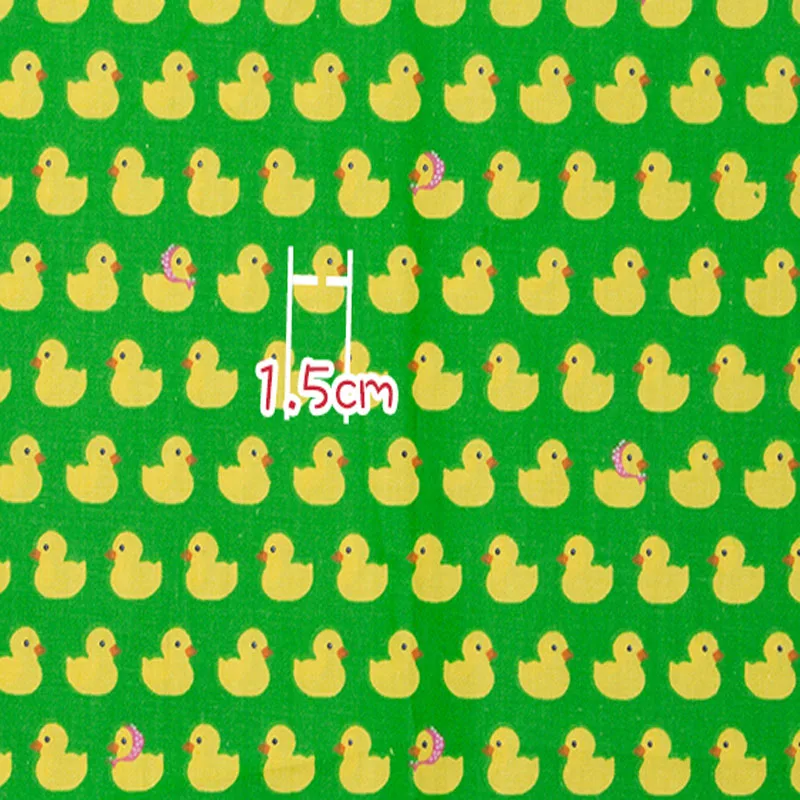 Милая хлопковая ткань с принтом желтых и красочных маленьких уток 50x160 см 7 видов