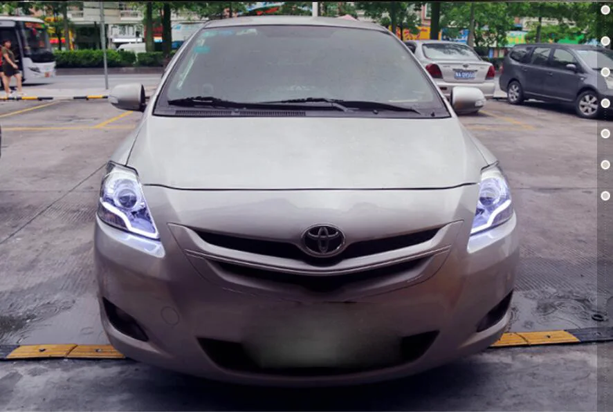 2 шт бампер лампы для VIOS фары 2008~ 2012 года автомобильные аксессуары фары DRL ходовые огни Биксеноновые Противотуманные фары с ангельскими глазками