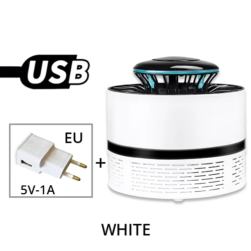KL-135 white EU USB Электрический фотокаталитический комаров-убийца лампа без излучения наклейка от комаров лампа крытый Открытый вредителей лампа ловушка для насекомых - Цвет: KL-135 white EU