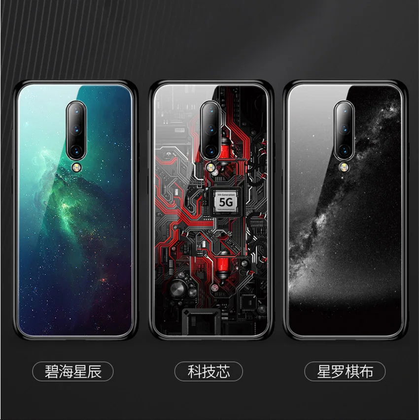 Стеклянный чехол Aixuan для Oneplus 7 Pro Oneplus 7 One Plus 7 7 Pro Чехол из закаленного стекла силиконовый защитный полный чехол s