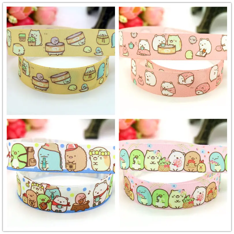 DHK 7/8 ''Бесплатная доставка японский мультфильм печатных grosgrain ленты
