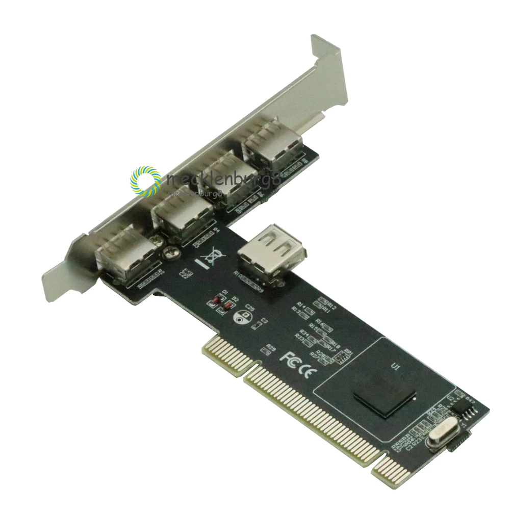 Новый высокоскоростной 480 Мбит/с 5 портовый USB 2 0 PCI концентратор карта контроллера