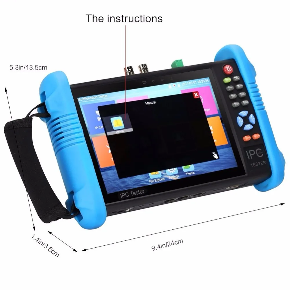 IPC9800 плюс 4 к H.265/H.264 CCTV камера тестер 8MP TVI CVI 5MP AHD SDI CVBS ip-камера Тестер монитор с TDR, мультиметр