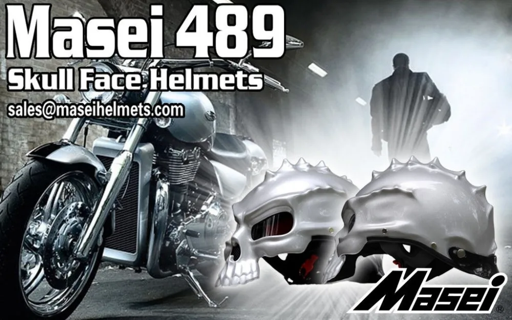 Masei 489 новейший мотоциклетный шлем двойного назначения с черепом Capacetes Casco Новинка Ретро мотоциклетный шлем с полулицевой поверхностью