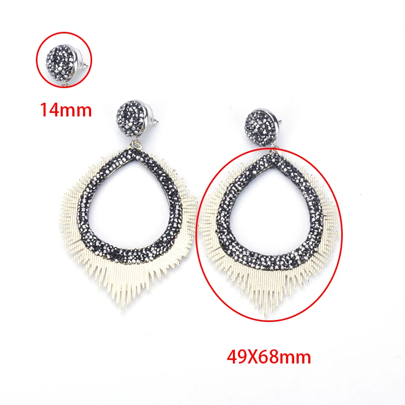 Новое поступление высокое качество популярные Висячие серьги Стразы оптовая