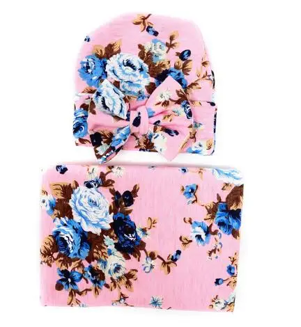 Новинка 2016 года детское одеяло и повязка на голову с бантом цветочное бутонами